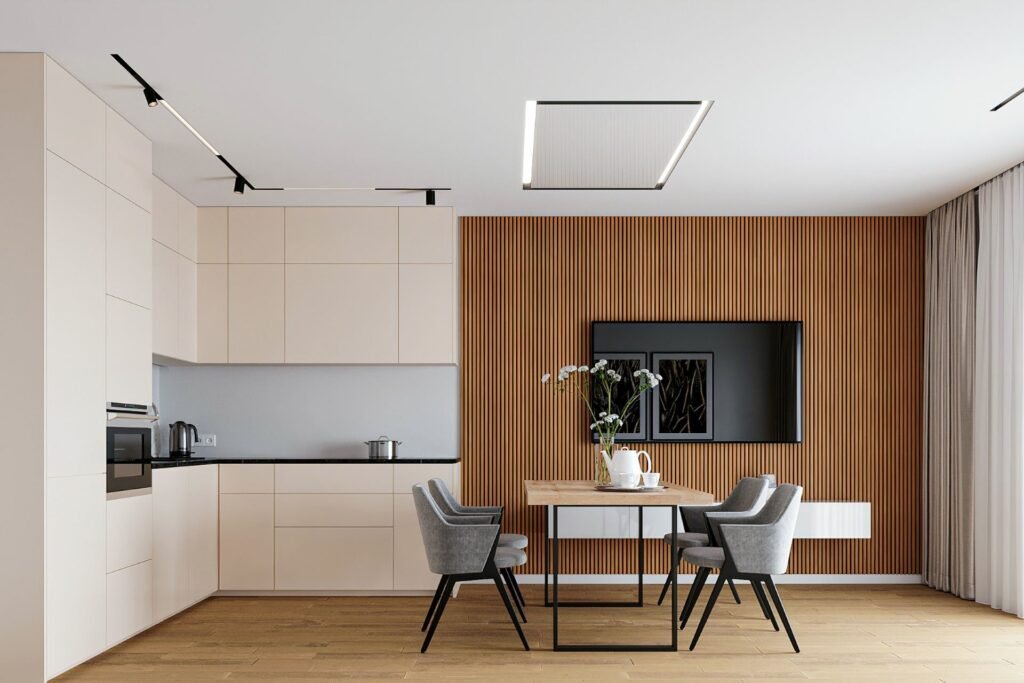 Spanndecke Küche und Esszimmer